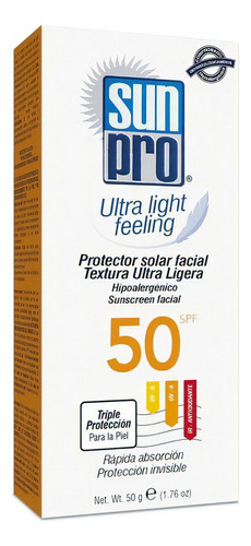 Protector Solar Ultra Light Feeling Sunpro 50spf X 50ml