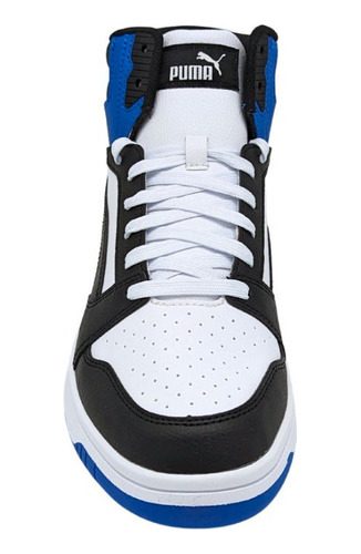 Tenis Puma Rebound V6 Hombre Azul Negro Original 39232610
