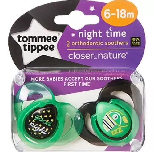 Chupete Chupon Tommee Tippee Ortodoncico 0-6m Brilla Noche