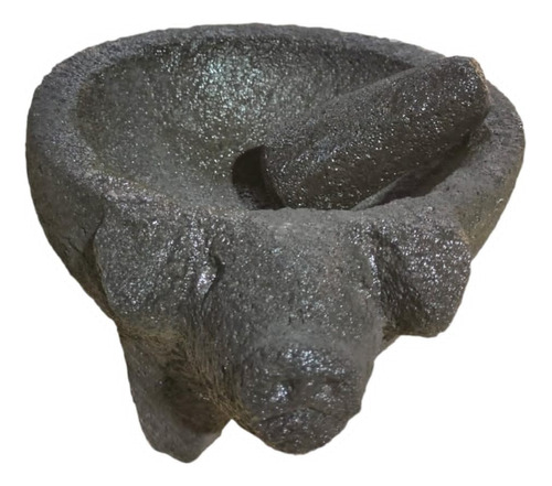 Molcajete De Piedra Decoración Cabeza Envío Gratis  24 Cm