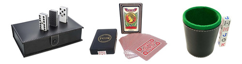 Domino Rombos Dorado / Baraja Faisan Española Roja / Cubilet
