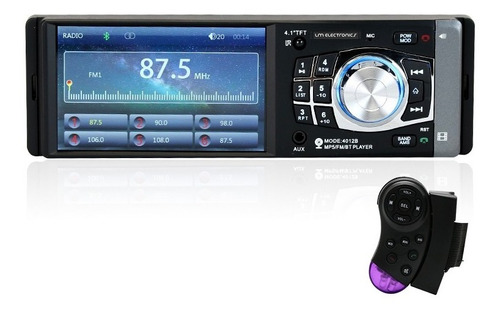 Imagem 4 de 5 de Central Mp5 Gm Cobalt Bluetooth Tela 4 1 Din Radio Mp3 Multimidia Player 4x60w Dvd Ligações Chamadas Audio Rca Pote