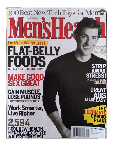 Revista Men's Health Diciembre 2007 Portada John Krasinski