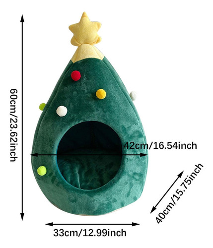 . Nido Para Gatos Semicerrado Con Forma De Árbol De Navidad