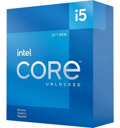 Procesador gamer Intel Core i5-12600KF BX8071512600KF  de 10 núcleos y  4.9GHz de frecuencia