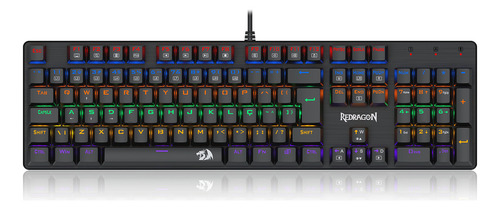 Teclado Redragon Valheim Rainbow Switch Azul K608-r Pt-brown