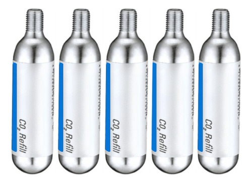 5x Cartucho Refil Cilindro De Co2 16g Pneu Bicicleta Moto