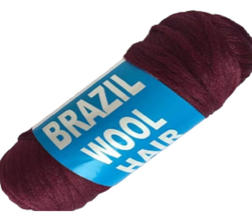 Hilo Lana Kanekalón Para Trenzas Africanas Y Rastas Rollo Color Bordo A19