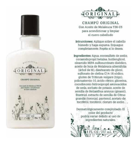 Kit 2 Champú Original Melaleuca Con Aceite Demelaleuca