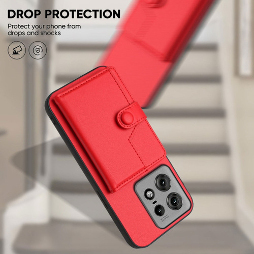 Compatible Funda Rfid Con Bolsa De Tarjetas For Motorola Edge 50 Pro P