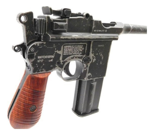 Pistola Legends Umarex Co2 4.5mm M712 Airgun Black Combo