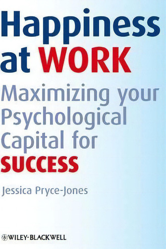 Happiness At Work, De Jessica Pryce-jones. Editorial John Wiley Sons Ltd, Tapa Blanda En Inglés