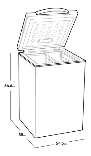 Imagen 5 de 5 de Congelador horizontal Electrolux EFCC10C3HQW blanco 100L 120V