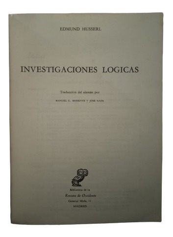 Investigaciones Logicas-edmund Husserl
