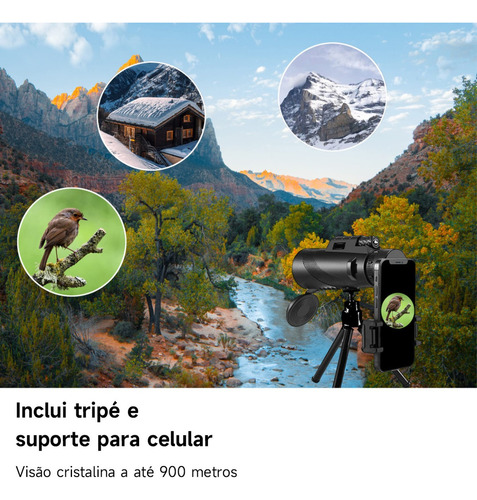 Monóculo Para Celular C/tripé Zoom Alcance 9km