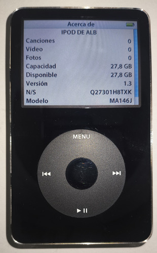 Ipod Classic 5a Generacion 30 Gb Ma1466j Negro