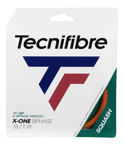 Corda Tecnifibre X-one 18l 1.18mm Biphase Squash Laranja- Se