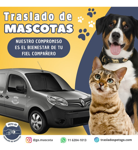 Traslado De Mascotas Terrestre Y Aéreo.