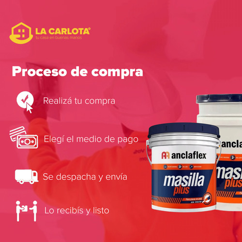 Masilla Para Placa De Yeso Anclaflex Plus 15 Kg