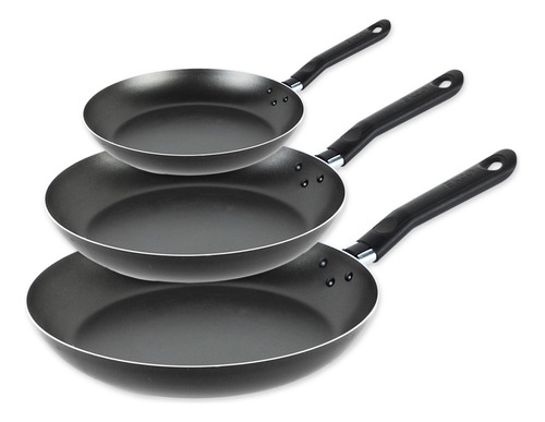 Juego De 3 Sartenes Acero Inoxidable Cocina 20/25/30 Cm