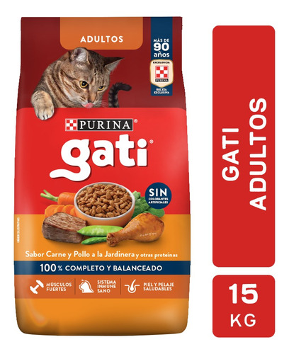 Gati Carne Y Pollo 15kg Alimento Para Gato