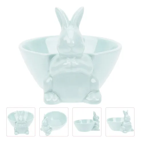 Doitool Conejo Plato De Caramelo Conejo De Pascua Tazón De C