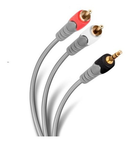 Imagen 5 de 6 de Cable Auxiliar Goldtech Plug 3.5 Spica 2 Rca 1.5mt