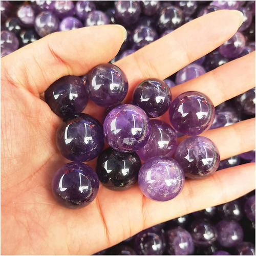 10 Bola Piedra Cuarzo Amatista Natural Esfera Cristal Morado