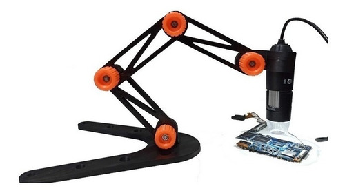 Suporte Base Articulado Usb Digital Microscópio Cor Laranja 127/220V