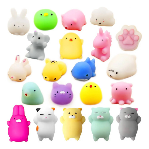 Mini Mochi Squishy Squeeze Toy Fidget Toy Kit 50pcs