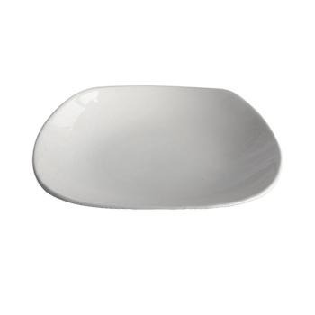 Plato Semi Cuadrado 16 X 5 Cm Ceramica Blanca