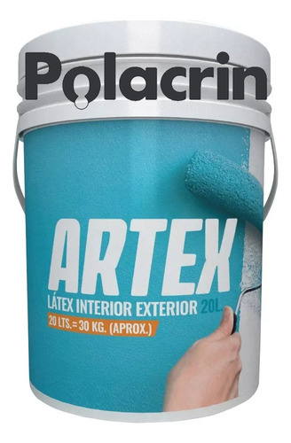 Polacrin Artex Interior/Exterior Pintura acabado mate color blanco 20l