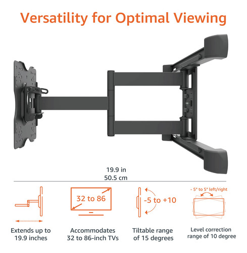 Basics Soporte De Pared Para Tv 32 A 86 Pulgadas Mmg