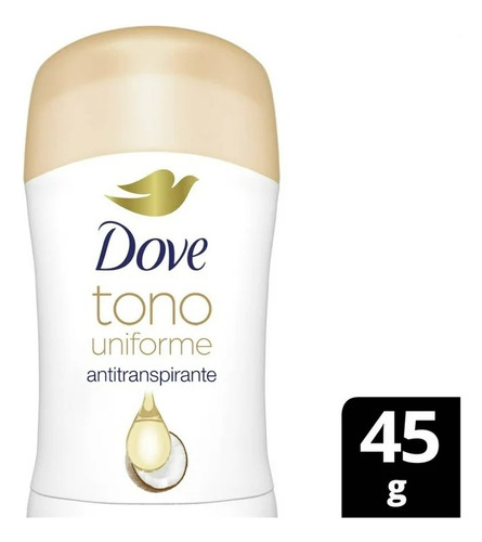 3 Pza Antitranspirante Dove Tono Uniforme En Barra Coco Para
