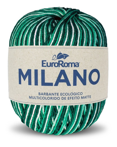 Barbante Milano 200g N°6 4/6 Fios 226m Euroroma Cor Verde Bandeira