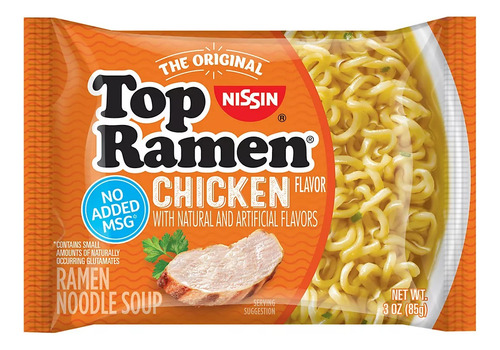 Imagen 3 de 10 de Sopa De Fideos Nissin Tallarines De Pollo Top Ramen Original