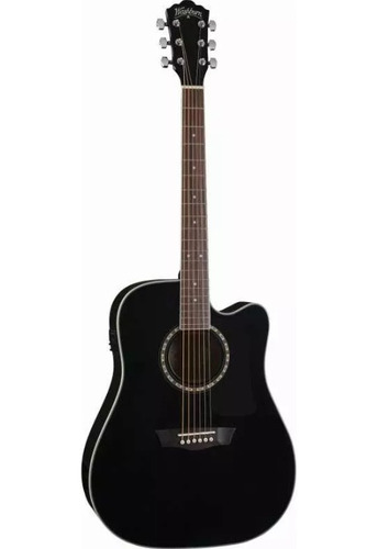 Guitarra Electroacústica Washburn Ad5ceb Black 