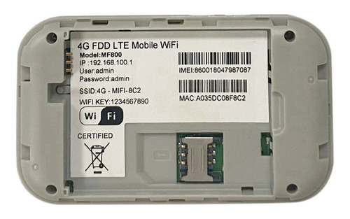 Enrutador De Tarjetas Wifi De Bolsillo Mifi Portátil Mf800 V