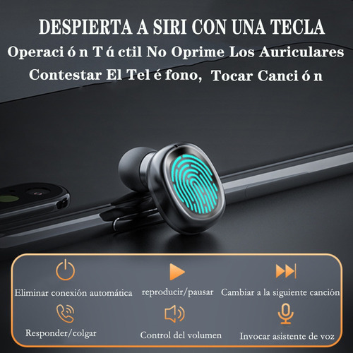 Imagen 4 de 9 de Audífonos Intraurales Hyiear Tws Bluetooth 5.0 Estéreo