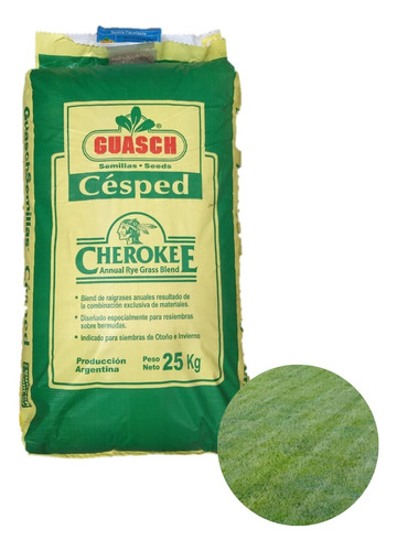 Semillas De Césped Guasch Cherokee Raigras Anual Blend 25kg