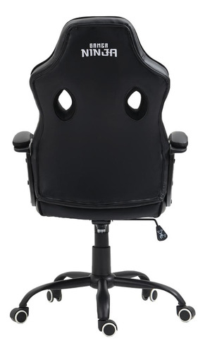 Cadeira Gamer Ninja Kaeru, Preto Material Do Estofamento Couro Pu E Pvc