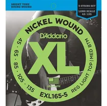 Comprar Daddario Exl165-5 Juego Cuerdas P\u002F Bajo De 5 Cuerdas 45-135