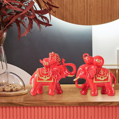2 Uds Estatua De Regalos Resina Creativa Moderna Para