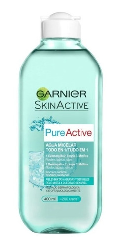 Agua Micelar Garnier Pure Active X 400 Ml