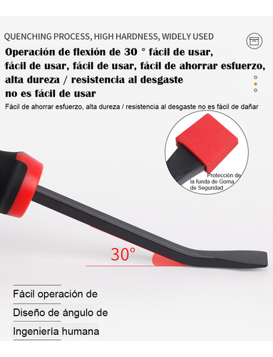 Wanlian-juego De 4piezas Barras De Palanca Resistentes Con Tapa De Martillo Más Gruesa Y Punta Angulada,acero Grado Industrial Ideal Para Reparación De Automóviles, Demolición, Tracción De Uñas