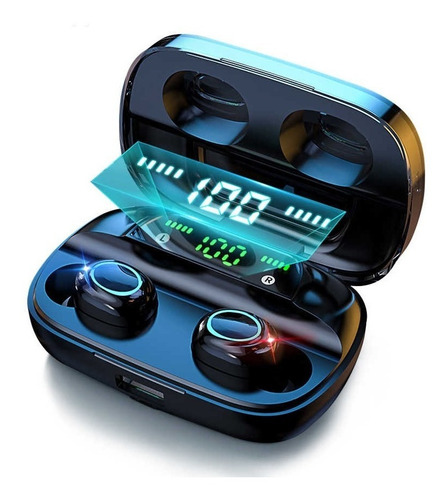 Manos Libres Bluetooth Tws S11 Estuche Carga 2200 Mah Negro