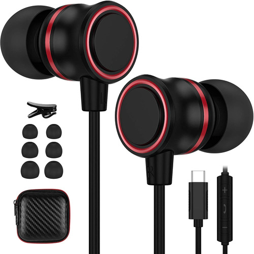 Auriculares Acaget, Microfono/negro/cable Usb C