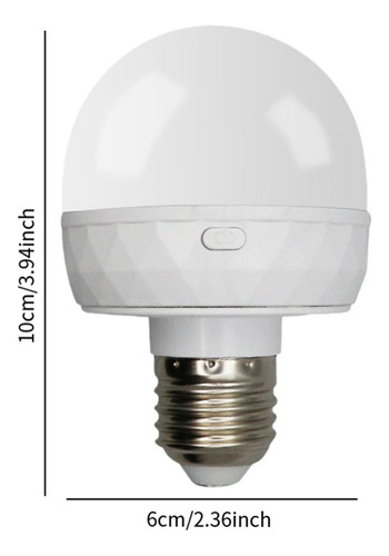 Bombilla Recargable E27 5w Para Apliques Y Lámparas Con