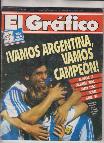 Mundial Futbol 1990 Maradona Tapa Revista El Grafico N° 3687