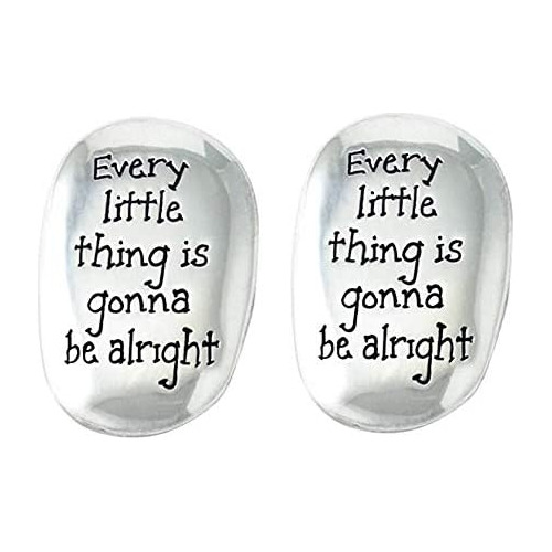 Set Of 2 Soothing Thumb Stones - Everything Is Gonna Be...